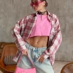 Classic plaid shirt long sleeved shirt