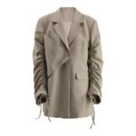 A niche suit top for women's autumn new style with drawstring design personalized loose jacket