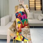 High-end exquisite Chinese style age-reducing mid-length pleated dress